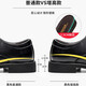 Warrior men's shoes formal business British thick-soled new leather shoes men's autumn casual suits groom's shoes wedding shoes men's dark night black (increased 2.5CM inside) 41