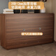 Zhixin Muwang solid wood shoe cabinet home door locker entry cabinet storage cabinet integrated wall living room entrance cabinet corridor outside walnut color 50*36*90.5cm