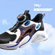 ANTA children's sandals, men's and women's beach shoes, summer Baotou physical education class student sports overbearing frame shoes, black/Anta white/medium blue-1 36, shoe inner length 23cm