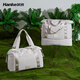 Hanker foldable travel bag women's luggage bag men's handbag 39 liters large capacity expandable boarding storage bag sand dune gray