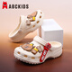 ABC Kinder Kinderschuhe Summer Männer und Mädchen Sandalen weiche Sohle-Loch-Schuhe Kapibala Beach Schuhe 8597 Beige 30-31