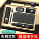 Home gifts, souvenirs, business annual meeting, gift custom logo, practical company, enterprise new store opening anniversary souvenirs, high-end gift box for customers, employees' office gift box, black wireless keyboard/mouse/pen/UVD/bridge button book/5-piece set