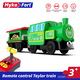 Customized McAvo finished product wholesale puzzle wooden track set scene train children's remote control track car toys Taylor remote control bubble case packaging (remote control forward and backward