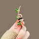 Pei Nanwei Panda brooch for women, Chinese style corsage for women, collar pin, cartoon pin, anti-exposure pin, fixed corner buckle, 1 panda hugging bamboo brooch