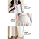 Ranqi Mommy Pregnant Summer Suit Two-Piece Cotton Hollow Shirt Top Summer Thin Fashionable and Casual Lazy Style Apricot Top + Khaki Wide Leg Pants [Set] M