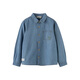 DAVE&BELLA children's long-sleeved tops boys' denim shirts medium and large children's clothes spring new children's clothing little boy's shirt denim blue ready stock 110 cm (recommended height 100-110cm)