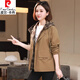 Pierre Cardin women's short coat spring and autumn casual popular tops new small high-end European windbreaker mom style khaki L is about suitable for weight 121-132Jin Jin is equal to 0.5 kg