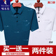啄木鸟（TUCANO）真口袋短袖t恤男夏季2025新款中年爸爸冰丝凉感宽松polo爷爷上衣 哈青+753绿色 【冰丝清凉】 M 建议100-115斤