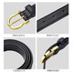 Sharon Duo thin belt for women, retro Hong Kong style pin buckle belt, women's decorative jeans belt, student military training, no punching, black 105*1.8cm