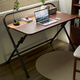 Jingcai folding table computer table simple desk study table office training table JDZ10 walnut 80*48cm single layer