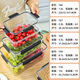 DuoweIpet Frischwahrnehmungsbox großer Kapazität Kühlschrank Spezielle Lebensmittelqualität Gefrierschrank rechteckige frische Gurken-Siegelbox Hoch transparent 16763*186*959
