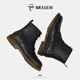 Minglang Mellen-Männerstiefel Neue britische Stil Retro bequemer lässiges High-Top-Herrenschuhe im Freien im Freien Anti-Rutsch-Dickdicke Martin Boots Black 42