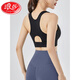 Langsha Sport Dessous Dessous Damen Schockdicht mit hoher Intensität Training Fitness BH integrierter Tasse Reißverschluss Schönheit Rücken Yoga Weste Outdoor Wear Purple 2xl