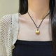 Bo Naling Little Fatty Pendant Necklace for Women New Chinese Fashion Light Luxury Niche Clavicle Chain High-end Necklace for Girlfriend Gift Little Fatty Pendant Necklace Black Rope