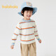 
Balabala [Official Authentic] Children's Clothing Baby Sweater Boys Sweater Autumn Clothing Pull-Up Bottoming Shirt Cotton Embroidery Fashionable White and Blue Tone 00418 130 cm