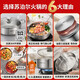 SUPOR hot pot special pot large capacity 304 stainless steel thickened double bottom hot pot soup pot induction cooker household multi-function pot medium stainless steel hot pot 5L 28cm