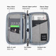 Okohong Passport Passport Bag Bag Color Air Bolet Certificado Organizando Bolsa de Bolsa de Hombres y Mujeres Gris