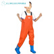 Children's water play one-piece waders kindergarten waterproof clothes for catching the sea children's rain boots men and women fishing rain pants beach children's sky blue overalls 24 shoes inner length 15cm