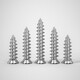 XMSJ passivation treatment 316L stainless steel self-tapping screws countersunk head cross wood screws extended screw accessories GB846 M2 points 6*16 1000 pcs passivation treatment