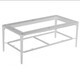 XMSJ Solid Aluminium ALLIAL Table Base de restauration moderne Simple Modern Table Rock Table Table Table Base Base Double couche Table Bâque Basse Black Black Black Basse Basse Table 1295X695X450 Peut être installé (R
