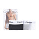 Calvin Klein underwear men's ck three-pack jacquard cotton anti-pinch low-waist boxer briefs U2664G M gift