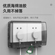 International electrician double-position rainstorm-proof waterproof box type 86 concealed two-position outdoor open-air IP55 grade socket protective cover splash-proof box type 86 double waterproof box-black transparent socket