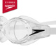 Speedo swimming goggles Hydrosity2 generation soft fit wide field of view anti-fog swimming goggles for men and women, transparent/white