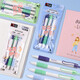 Jin Wannian Soft und niedliche Jacke neutraler Stift Press Soft Grip St. Stift Tipp 0,5 mm Schnelltrocknen Stift G-13540 Grundschüler verwenden Q-Bomb Last Reduktion Schwarzer Schreibstift 3 Packs