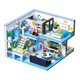 
Zhegao Family Qifu Building Blocks Duplex Villa Building Blocks Assembled Compatible with Lego House Girls Toys Girls Cabin Playing House Street View Puzzle Wangwang Apartment Villa + Lighting [1048 Grains]