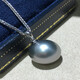 Yulong platinum gray melon seed buckle pendant single Tahitian seawater pearl necklace basic clavicle chain 12mm 10mm