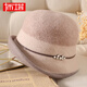 
Buta hat for women in autumn and winter Japanese versatile wool fisherman hat fashionable simple face small street curly top hat khaki