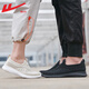 Krieger (Krieger) Ein Fuß Männerschuhe Frühling und Sommer stetig alte Herrenschuhe alte Peking -Stoffschuhe Vaters Schuhe Weiche alleinige Mesh Sports Schuhe Männer 0089/Schwarz [kleine Größe] 43