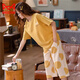 
Catman (MiiOW) pure cotton pajamas for women in 2024 new summer short-sleeved cropped pants thin casual outdoor wear suit seven-point: AD673 women XL