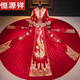Hengyuan Xiang XiUhe Kleidung Braut 2025 Neue Hochzeitskleidung Hochzeitskleidung Drache und Phoenix -Kleid Hochzeit Kleidung Chinesische Toast Kleidung kleine Art von Kimono Xia Wufeng [Stickstil] (kein Kopfschmuck) s