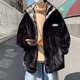 NASALIKE立领羊羔毛外套男冬季加厚痞帅棉衣双面穿棉服韩潮流ins港风棉袄 羊羔毛格子立领双面穿9902 杏色 3XL (关注店铺礼品)