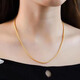 Yingtang Old Phoenix Gold Store model 999 gold-plated silver water wave necklace women's silver personalized bead chain clavicle chain gold-plated silver-proof water wave chain 60 cm about 8 grams Lao Fengxiang's same style