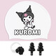 Zailu Kuromi Cinnamon Dog Swimming Cap Women's Silicone High Elasticity Waterproof Plus Size Cute Swimming Cap Kurome Swimming Cap + Nose Clip Earplugs