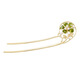 Qianla simple small fresh flower hairpin for women spring and summer new style hairpin double-insert hairpin U-shaped hairpin niche headwear green flower-U-shaped hairpin