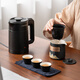 Ahri's Love Travel Tea Set Portable Set Souvenirs, Business Gifts, Father's Birthday Gifts, Boys' Gifts for Teachers and Dads, Practical One Pot, Three Cups, Portable Kettle, Black, 7 Heads, Business Travel, Outdoor Camping Office, Easy-to-Make Tea Cup