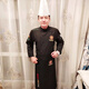 未萱厨师长工作服行政总厨七分袖中国风厨师服长袖酒店厨师长七分袖 白色上衣+围 16580AM 均码