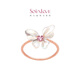 Chow Tai Fook SOINLOVE Treasure Girl 18K Gold Butterfly Tourmaline White Shell Ring VV254 No. 14