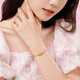 Trendy Acer Sanrio Melody Pure Gold Bracelet Women's Transfer Beads Bracelet Hand Accessories Birthday Gift Melody