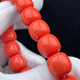 Six Pills Coral Loose Beads Single Circle Old Style Bucket Beads Bracelet Red Multi-Specifications Large Beads DIY Jewelry Multi-Purpose Buddha Beads Bracelet 108MM Single Circle 24 Beads