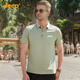 吉普（JEEP）T恤男冰丝凉感商务休闲宽松Polo领短袖男打底衫1695 绿色 XL 