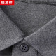Hengyuanxiang 100% cotton long-sleeved T-shirt men's lapel Polo casual versatile top HJ155 medium gray 180/96A