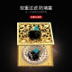 XMSJ金色器三通地漏加厚芯卫生间下水道淋浴洗衣机湿干区 金色新太阳深水6636
