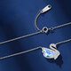 BOEAY Little Swan Glazed Stone Pendant Pure Silver Necklace for Women 2025 New Light Luxury Niche Gift for Girlfriend Birthday Gift for Girls Little Swan Silver Necklace