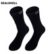 SEALSHELL Speed ​​Waterproof Socks Outdoor Sports Socks Men and Women Spring and Summer Socks Outdoor Mountaineering Running and Cycling Socks SS832 Black S (Suggested sizes 36-38)
