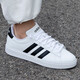 阿迪达斯（adidas）三条纹板鞋男女鞋2025夏季新款经典低帮运动鞋复古轻便学生休闲鞋 GW9195白色 42 (260mm)
