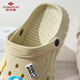 Yu Zhaolin (YUZHAOLIN) Croc Shoes Men's Outdoor Driving Sandals Beach Shoes Toe-Toe Slippers Men's Outer Wear YF093 Khaki